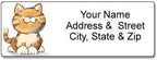 Cat Address Label - Customized Return Address Label - 90 Feline Labels