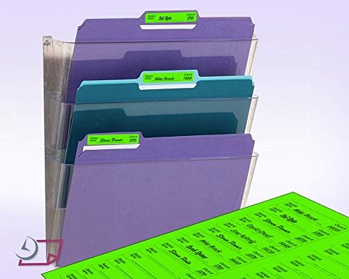 8-1/2 x 11" Neon Color High Light Fluorescent Labels - Image 3