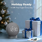 reacher super loud vibrating alarm clock for heavy, front angle view