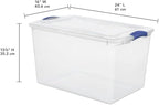 2 Pack 66 Quart Heavy-Large Clear Plastic Storage Bins - Image 3