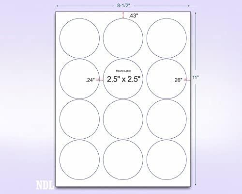 Pack of 100 Sheets, 8-1/2 x 11" Fluorescent Labels - Image 2