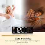 jall 16" large digital wall clock with remote on a desk or shelf