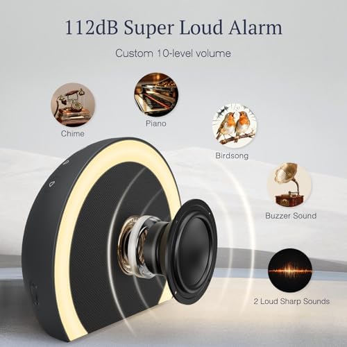 anjank super loud alarm clock with wireless bed, package contents