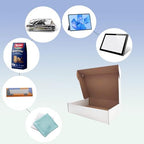 14x10x3 inch shipping boxes set of 20, white shown in use