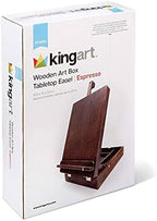 kingart adjustable wood table sketchbox easel, premium beechwood, close-up detail