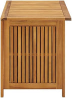 vidaxl garden storage box 35.4"x19.7"x22.8" solid wood acacia, front angle view