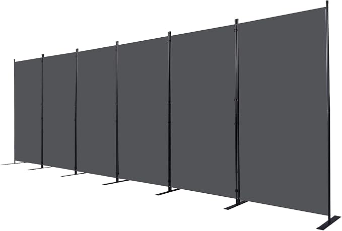 CHOSENM Room Divider, 6 Panel Folding Privacy Screens by CHOSENM