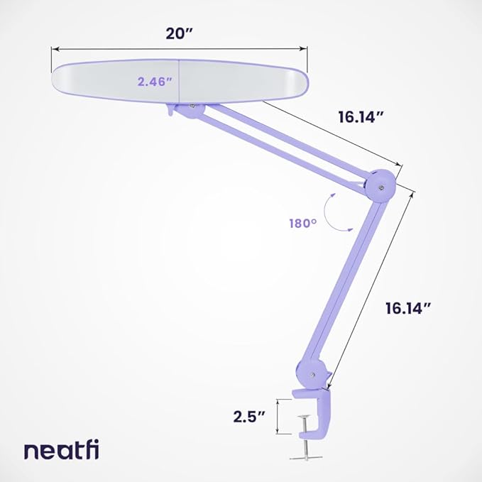 Neatfi XL 2, 200 Lumens LED Task Lamp, 4 Level Brightness, 3 Light Modes - Image 9