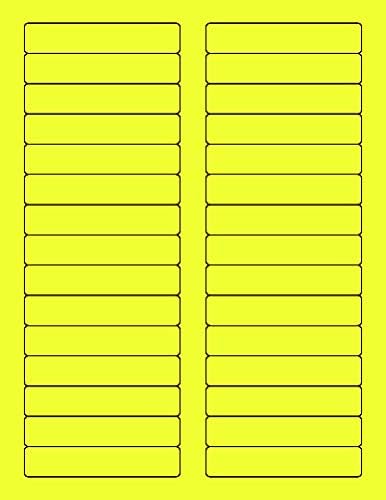 8-1/2 x 11" Neon Color High Light Fluorescent Labels by NextDayLabels