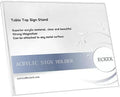 ECKEK Acrylic Sign Holder A3/A4/A5 Menu Displays L Shape Sign Stand Table Top by ECKEK