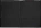 LUXPaper 9" x 12" Presentation Folders | Two Pocket | Black Linen | 100lb. - Image 4