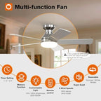 addlon 42 inch nickel low profile ceiling fans shown in use