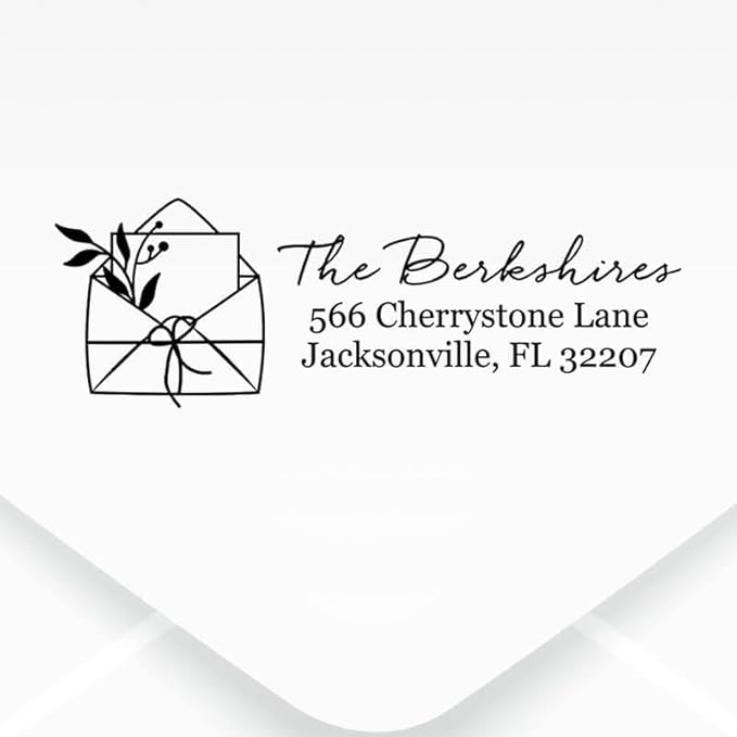 Custom Floral Address Stamp | Choose from 12 Designs | Multiple Ink Color - Image 2