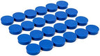 Bullseye Office 24 Round Blue Fridge Magnets, Button Shaped, Small Colorful by BullseyeOffice