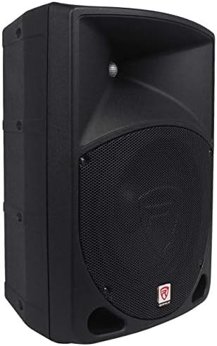 Rockville RPG10 10" Powered PA Speaker Pair with 2 Stands & 2 XLR Ca...