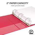 Samsill 2 Inch 3 Ring Binders, Made in USA, Economy Round Ring, 425 Sheet - Image 3