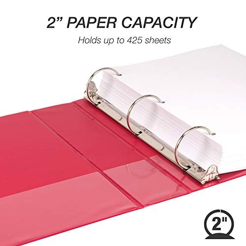 Samsill 2 Inch 3 Ring Binders, Made in USA, Economy Round Ring, 425 Sheet - Image 3