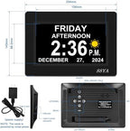 ssya 7 inch calendar clock - 12 alarm shown in use