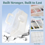 3-layer storage box with handle large art craft, close-up detail