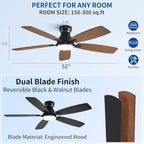 nkpu ceiling fans with lights, low profile ceiling, close-up detail