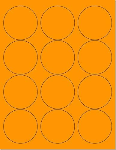 NextDayLabels Pack of 50 Sheets, 8-1/2 x 11" Fluorescent Labels by NextDayLabels