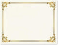 Empire Gold & White Parchment Certificate Papers by Fine+Stationery