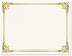 Empire Gold & White Parchment Certificate Papers by Fine+Stationery