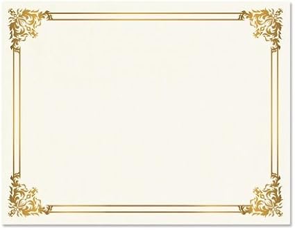 Empire Gold & White Parchment Certificate Papers by Fine+Stationery
