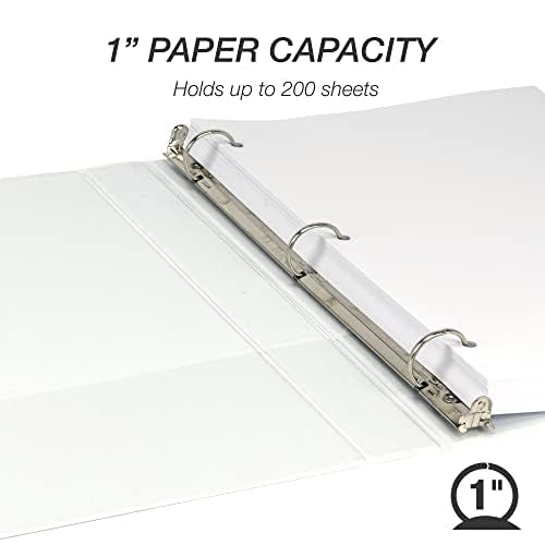 Samsill 1 Inch 3 Ring Binders, Made in USA, Economy Round Ring - Image 4