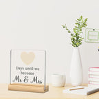 Wedding Engagement Gifts for Couples, Funny Wedding Countdown Acrylic Sign - Image 5