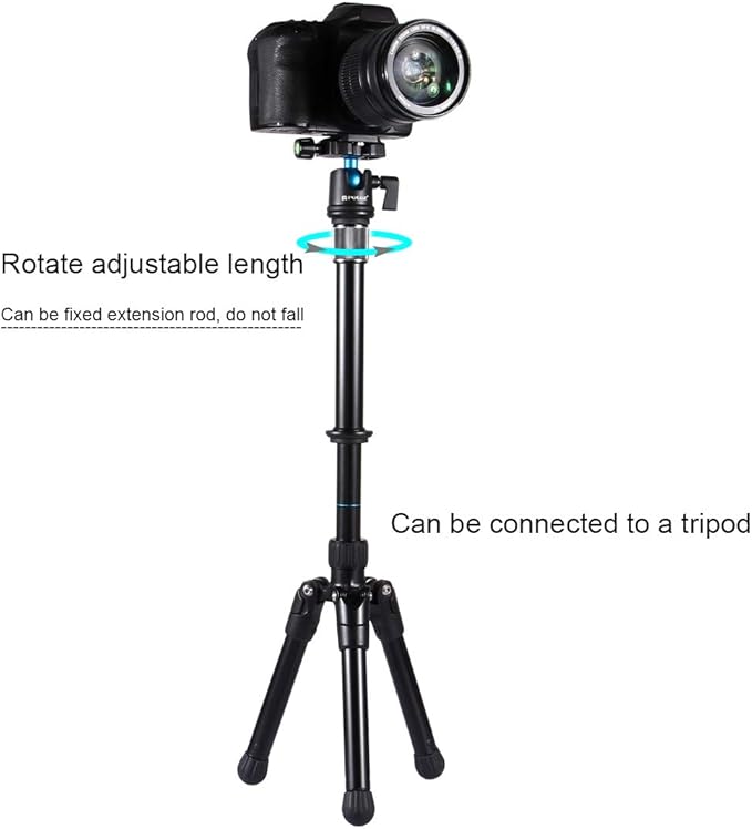 PULUZ Metal Handheld Adjustable 3/8" Size Tripod Mount Monopod Extension Rod - Image 5