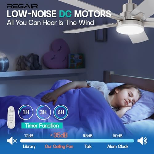ceiling fan with light 42-inch, remote control reversible showing dimensions