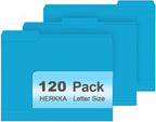 File Folder, HERKKA 120 Pack 1/3 Cut Tab File Folders, File Folders Great by HERKKA