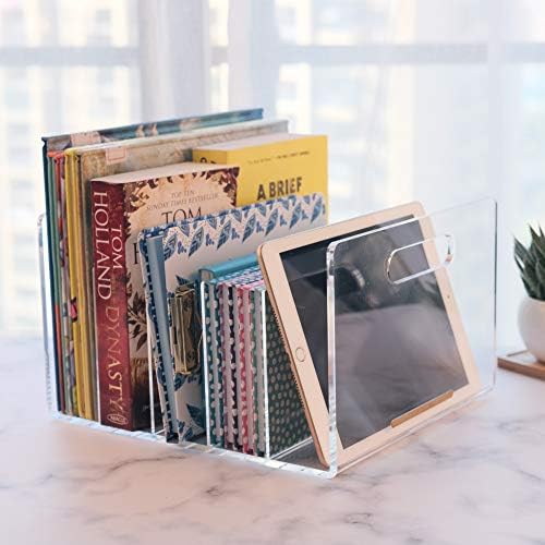 Acrylic File Sorter, Desktop File Collator Office File Organizer, Clear 11.4&...