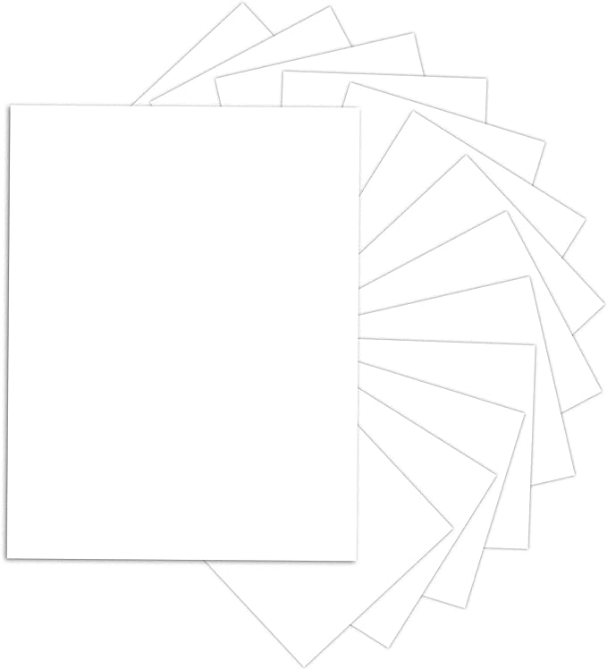 24 Sheets White Cardstock 8.5 x 11 Thick Paper, Goefun 80lb Card Stock Printer by Goefun