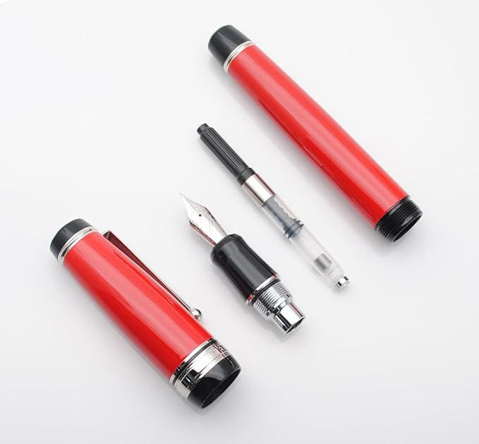 xixixiaozhu Metal Big Fountain Pen Set Medium Nib 0.7mm, Includes Ink Refill - Image 5