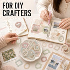 50 Pcs Vintage Embossed Frame Stickers for Scrapbooking - Aesthetic Retro Photo Frame Decals for DIY Journals, Phone Cases, Laptops, Water Bottles & Gifts