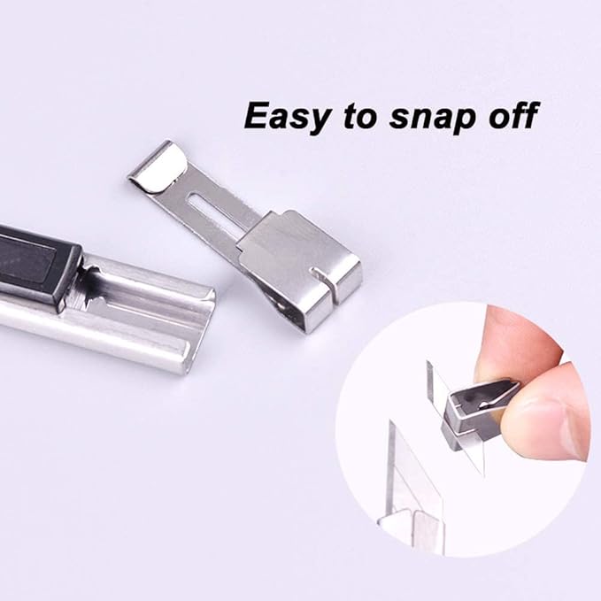 WEKOIL 9mm Snap Off Utility Knife 3 Pack High Hardness Retractable Box Cutters - Image 8