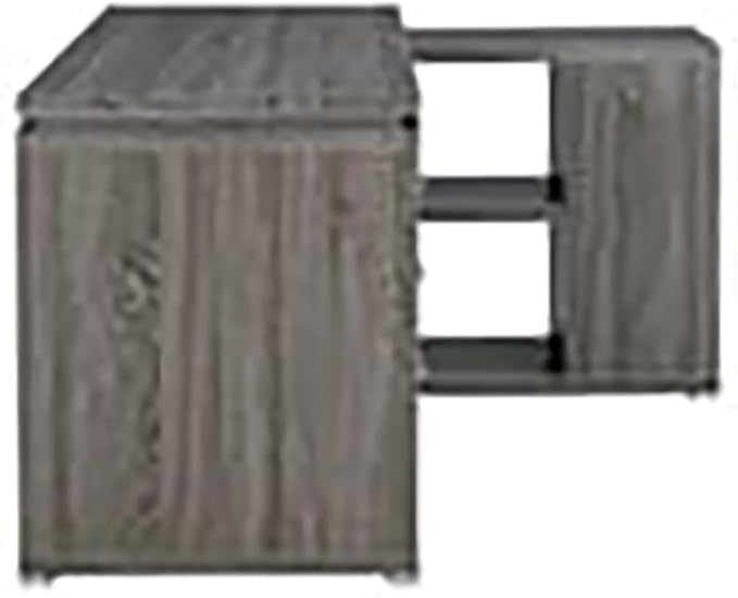 Pemberly Row L Shape Corner Storage Desk in Weathered Gray, Letter/Legal File - Image 4