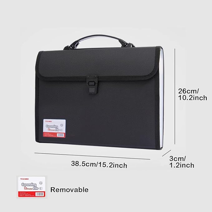 2 Pack Extra Large Legal Size/Foolscap 12 Pockets Accordion File Organizer - Image 2