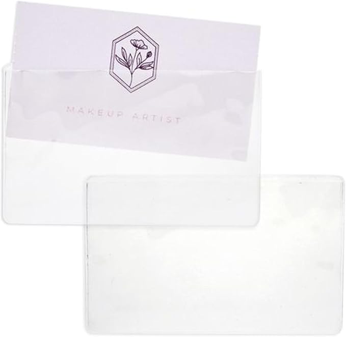 Juvale 100-Pack Clear Business Card Pockets - Image 9