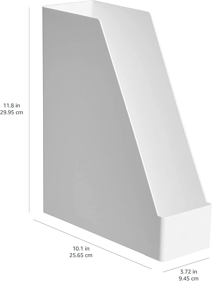 Amazon Basics Rectangular Plastic Desk Organizer, Magazine Rack - Image 7