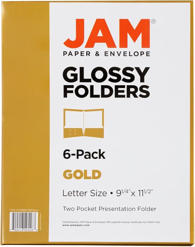 JAM PAPER Laminated Two Pocket Glossy School Folders - Image 6