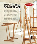 mabef m/24 sketch-box table easel, oiled beechwood portable on a desk or shelf