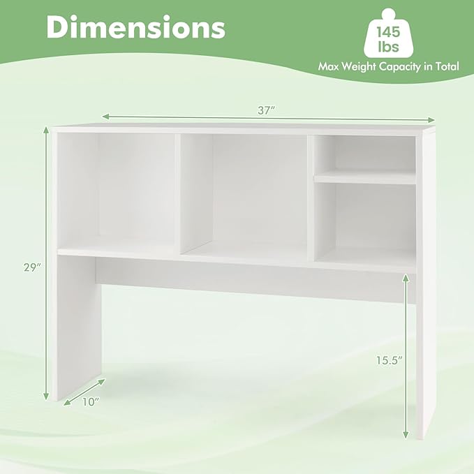 Tangkula Desktop Bookshelf, Countertop Storage Hutch - Image 3
