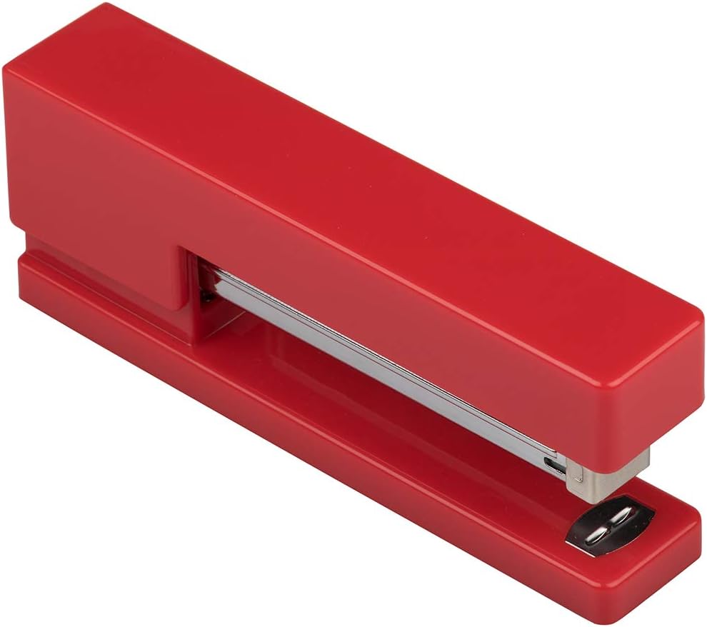 JAM PAPER Desk Trio Pack - Red - Stapler, Tape Dispenser & Pen Holder - 3...