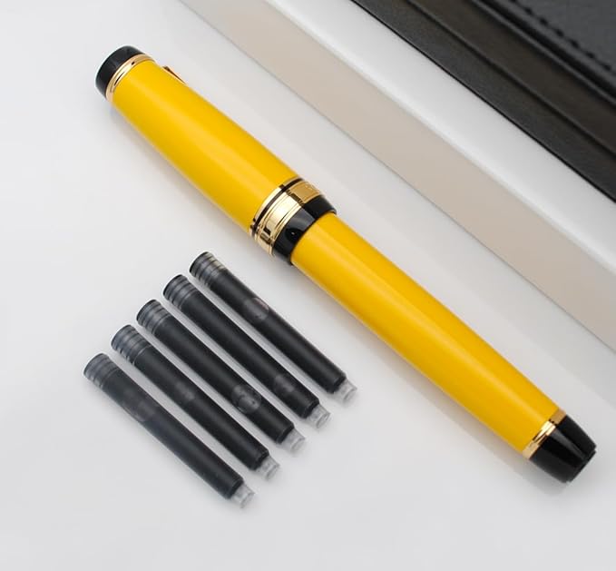 xixixiaozhu Metal Big Fountain Pen Set Medium Nib 0.7mm, Includes Ink Refill - Image 9