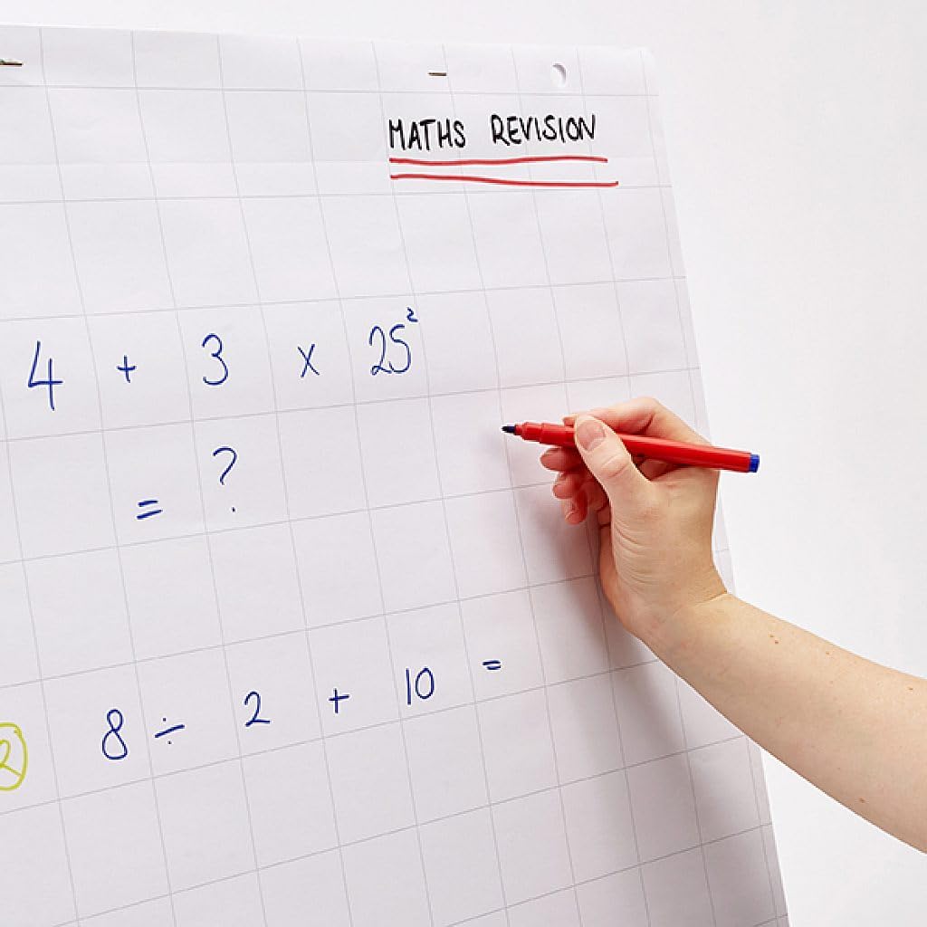 Rhino Stationery A1 Educational Numeracy Flip Chart Pad | 60 Pages | A1 Paper Sheets | Learning Resources | Flipchart Paper, Green, RENFC-2