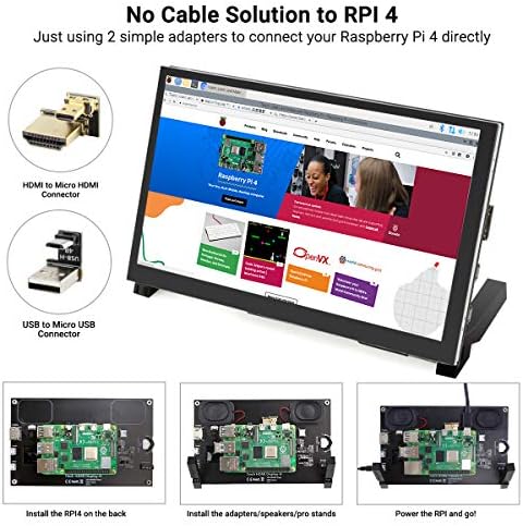 ELECROW 7 Inch Touchscreen Monitor for Raspberry Pi - 1024x600 IPS Capacitive...