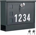 LAND·VOI Locking Mailbox Wall Mounted, Metal Postbox by LAND%C2%B7VOI